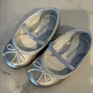 Nordstrom Kids Silver Mary Jane Flats